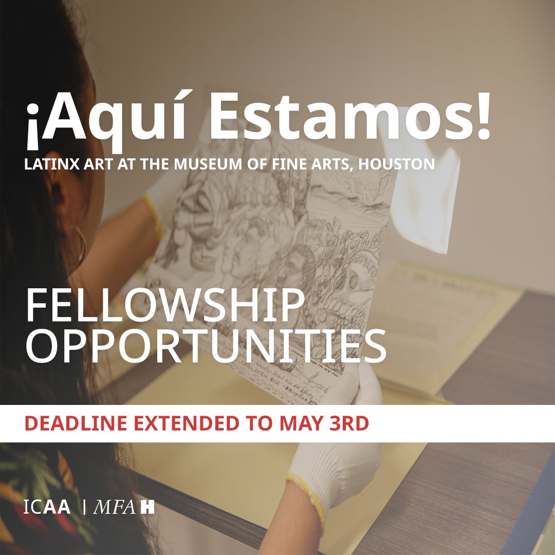 🔔 Good news for aspiring fellows: we’ve extending the deadline! 🔔

Apply to the 2024-25 fellowship cycle by May 3rd.

Learn more at icaa.mfah.org/s/en/blog/post….