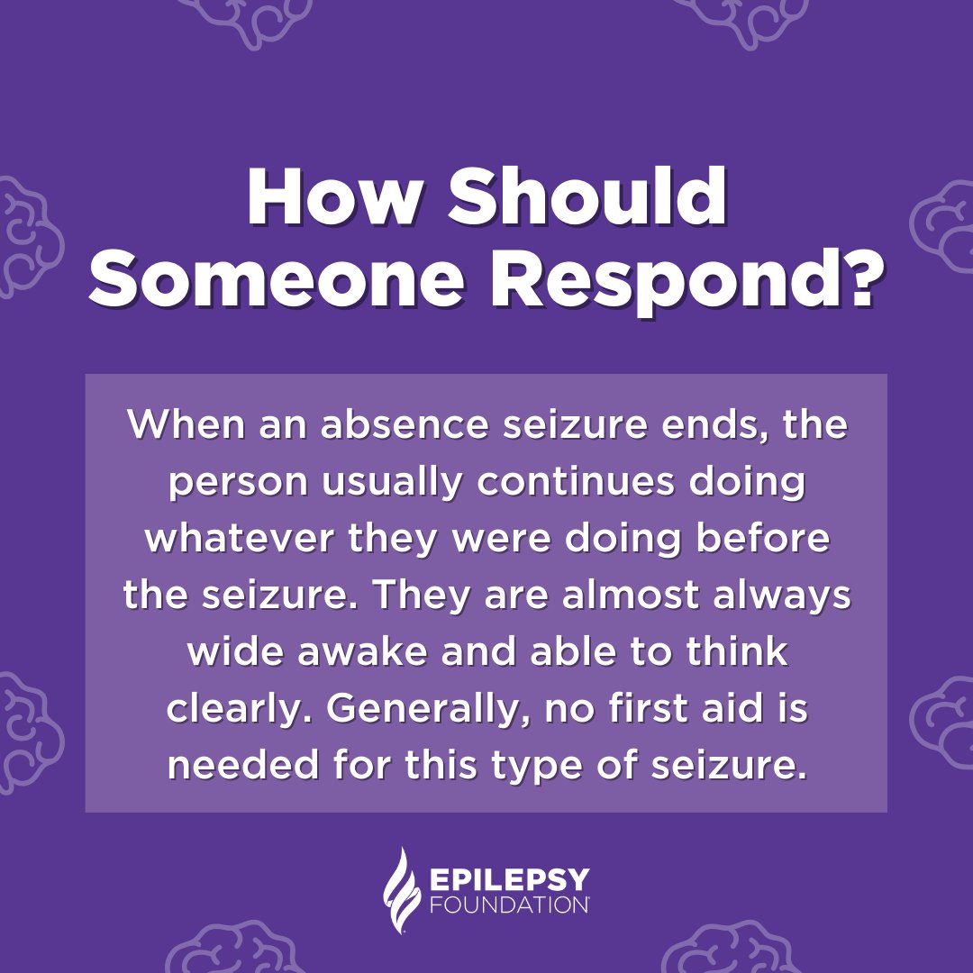 During an absence seizure, the person may be unresponsive for a few seconds.  Unlike daydreaming, absence seizures are caused by abnormal electrical activity in the brain. bit.ly/3J6OA9P