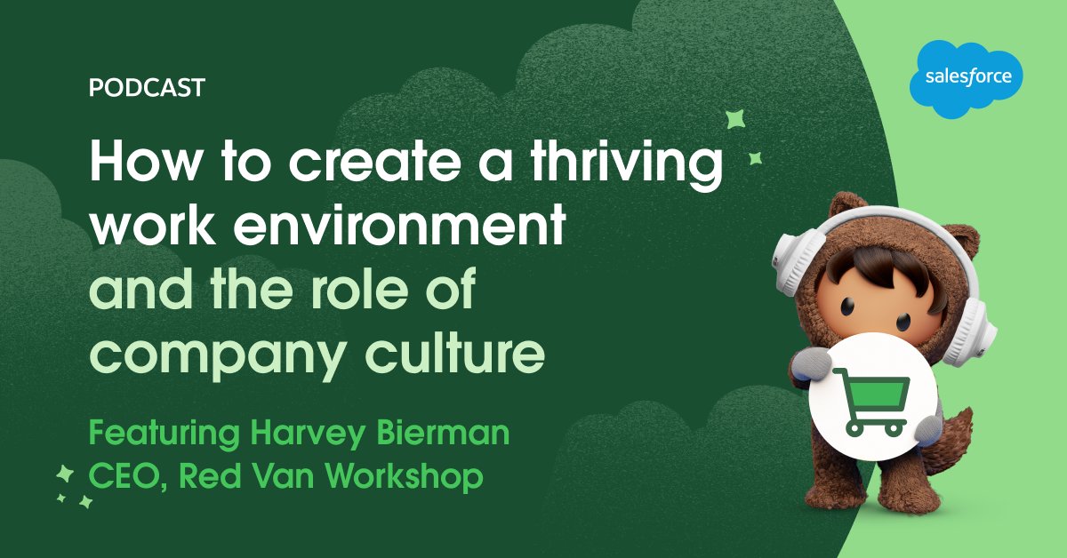 If you think strong company culture means free pizza, you may want to listen in... This week on the Commerce Cloud Innovation podcast Harvey Bierman, CEO of @RedVanWorkshop shares what it means to build a thriving work environment. Listen here: sforce.co/4cS1IgA