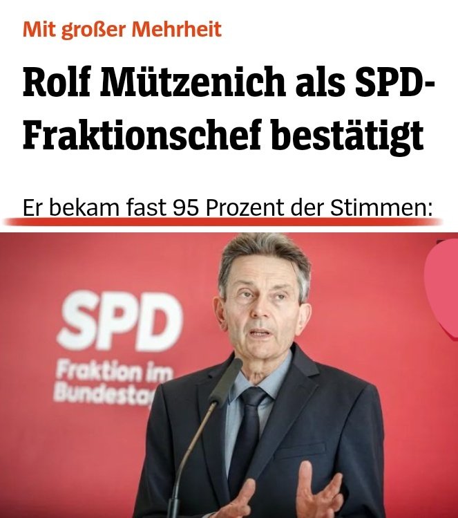OK, sehe ich das richtig, Lars #Klingbeil ?! Euer Fraktions-Chef #Muetzenich und die 95%, die ihn vor 7 Monaten im Amt bestätigten, haben in der SPD nichts zu sagen?