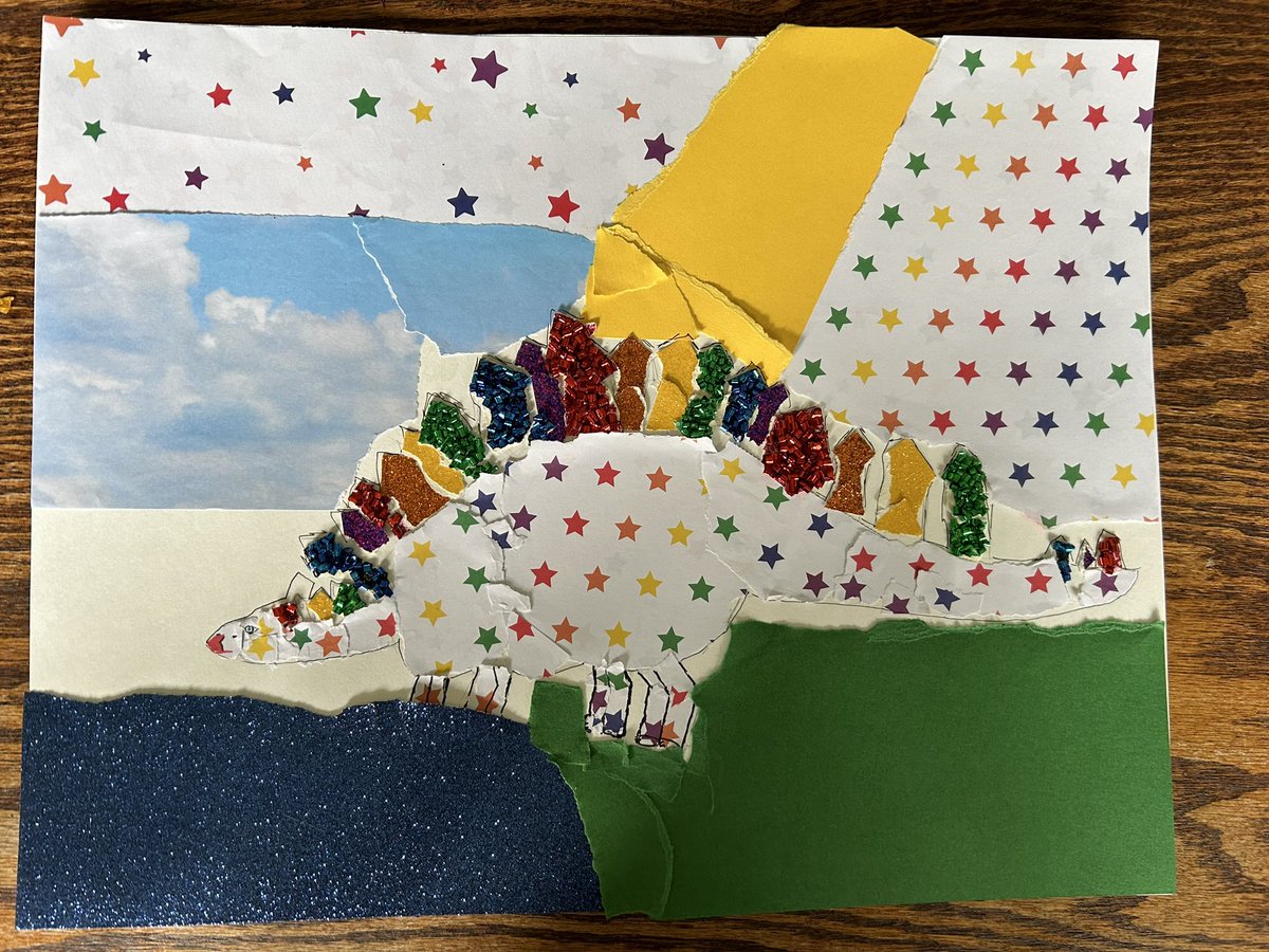 @MrSteveAntony, @mrdearybury, @carlyandadam I present starry rainbow triceratops inspired by the book: Rainbowsaurus. In this world - the sun, clouds, & stars can be seen all the time. 😃