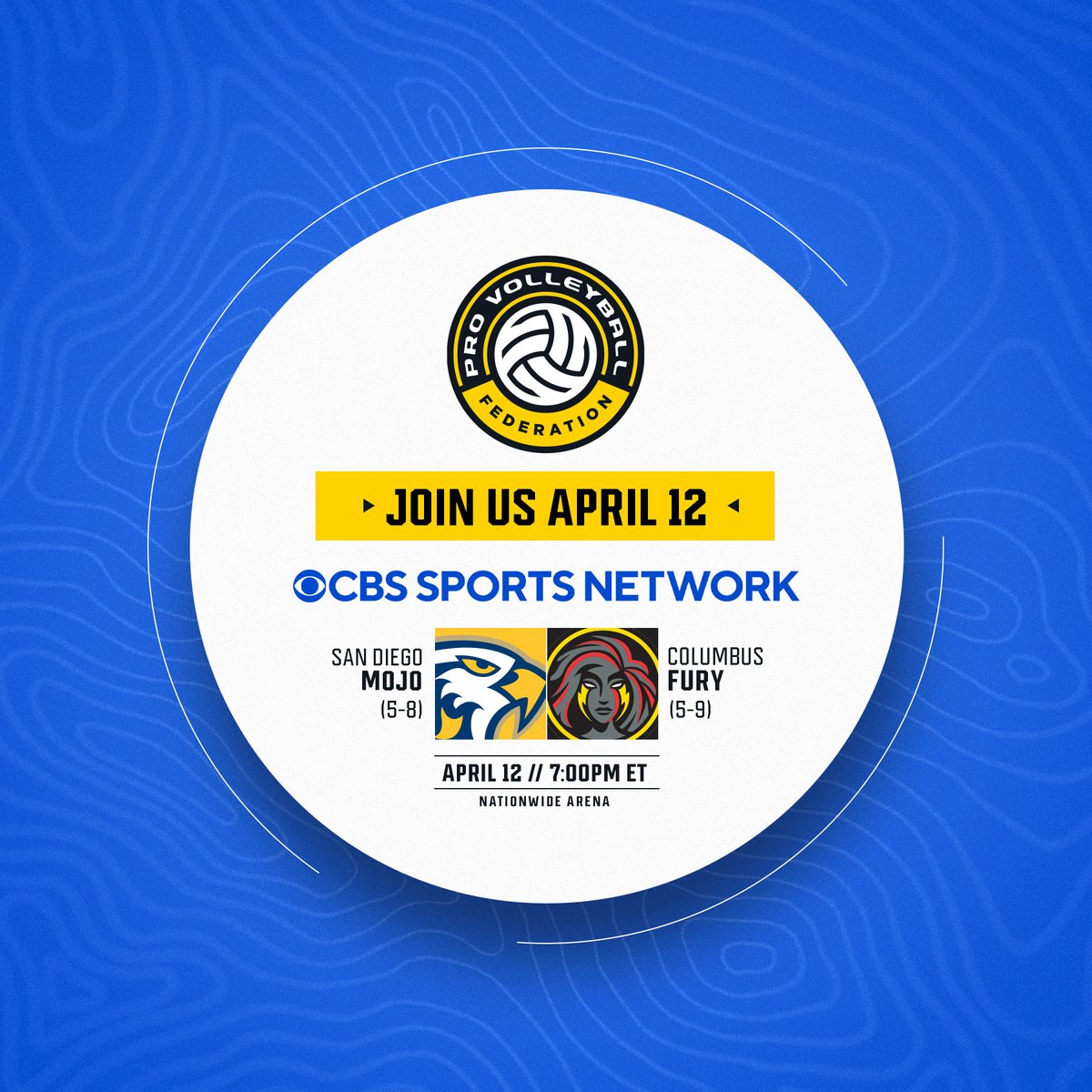 BACK ON <a href="/CBSSportsNet/">CBS Sports Network</a> TOMORROW as the <a href="/ColumbusFury/">Columbus Fury</a> host the <a href="/sandiegomojo/">San Diego Mojo Major League Volleyball</a> at 7:00 p.m. ET.

#RealProVolleyball #ProVolleyball