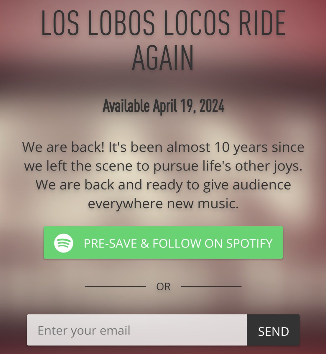 New music available for steaming at the end of the month. 

Comment #cheers or DM  us for link to pre-save today