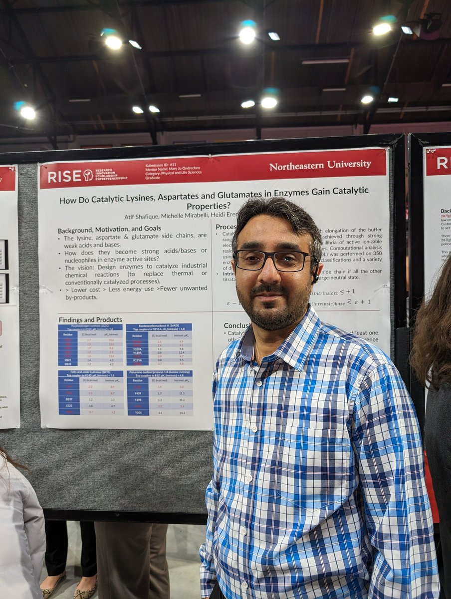 MJchemist's tweet photo. Congratulations to Atif on his RISE poster. @Northeastern @NortheasternCOS @NU_Chemistry https://t.co/GDmHPcGlwc
