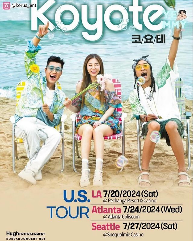 smkpa11's tweet photo. Koyote US 🇺🇸 TOUR 2024

1) Los Angeles 
Date: 20/JULY/2024
Venue: Pechanga Resort Summit🇺🇸
🎫 (Ticket)- 11/4/24

2) ATLANTA
DATE :24/JULY/2024
VENUE: Atlanta Coliseum,Georgia,🇺🇸

3)SEATTLE 
DATE:27/JULY/2024
VENUE:Snoqualmie Casino, Seattle🇺🇸
💙JONGMIN SHINJI BAEKGA💙 https://t.co/O4k0QphYvg