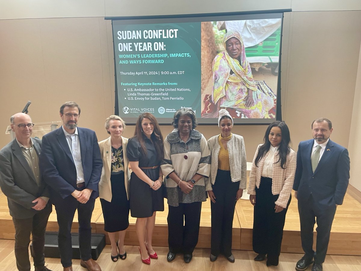 Thank you, @AfPeacebuilding, @RefugeesIntl, and @VitalVoices for hosting an important conversation on women's leadership in Sudan. As we approach one year of horrific conflict in Sudan, let us continue to lift up the women who are playing a critical role in securing peace,