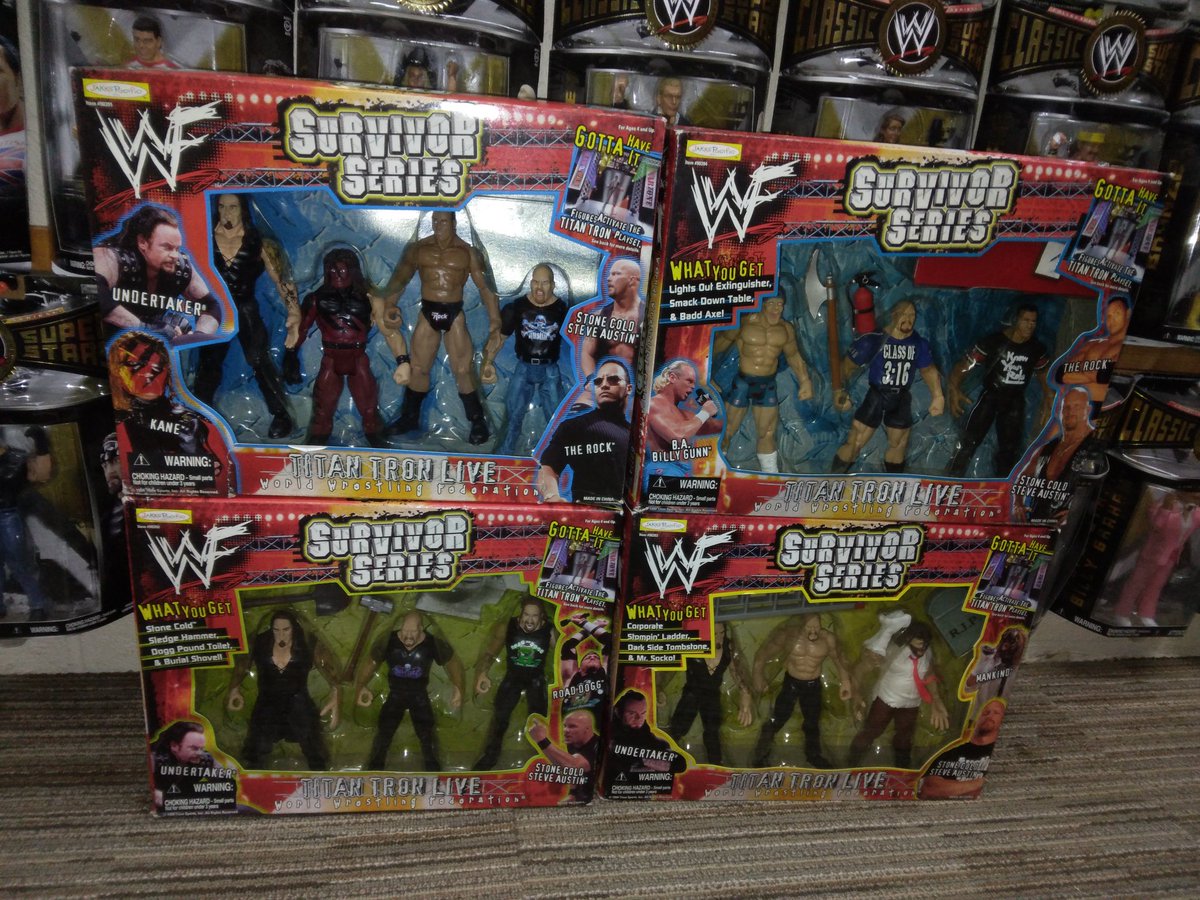 We got These out of Storage for Display! Jakks TTL Box Sets were Cool for what they were! Those 3 Figure Sets Included Several Cool Accessories! Most of them Included Rock, Austin, Taker, or 2 out of 3! They knew Who Sold the Best! Only Box Sets We didn't have Displayed!