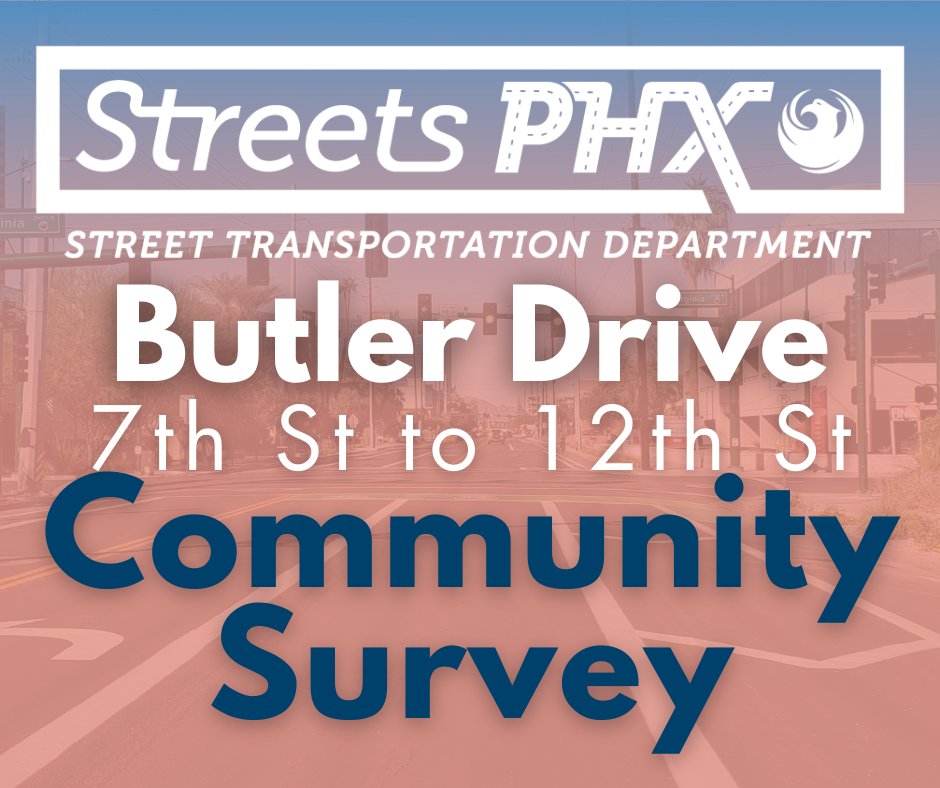 Community input is needed about a proposal to add bike lanes along Butler Dr. from 7th St. to 12th St. The proposed change could impact existing on-street parking. Watch a video recording of the March 27 public meeting and take a survey by April 21: Phoenix.gov/Streets/Butler…