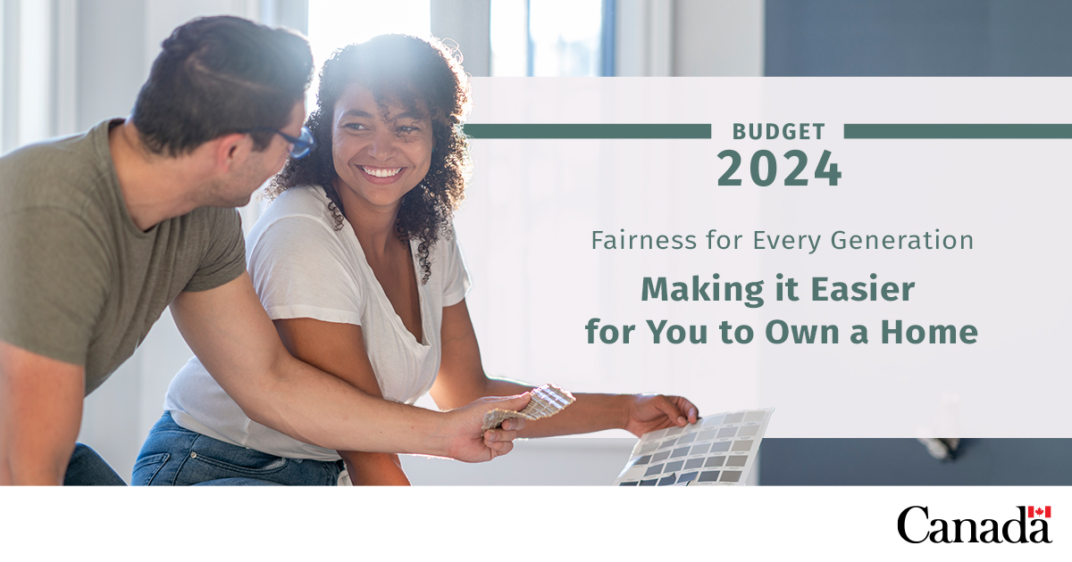 Today, Deputy Prime Minister Freeland announced measures in #Budget2024 to put home ownership back within reach for Canadians, including making downpayments more attainable and monthly mortgage payments more affordable. ow.ly/ovvx50RezCK #Housing