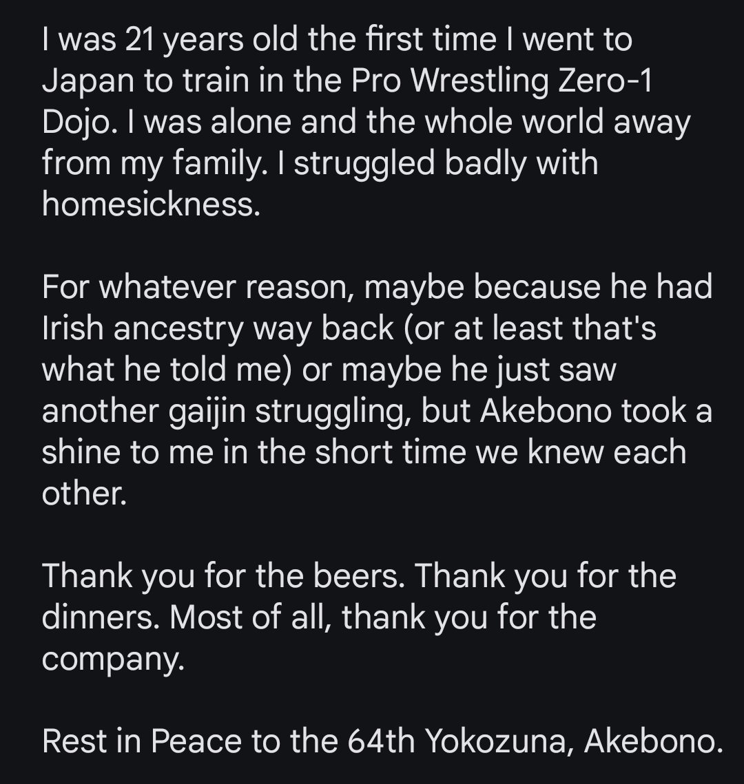 R.I.P. Akebono. He was a kind man.🙏🏼