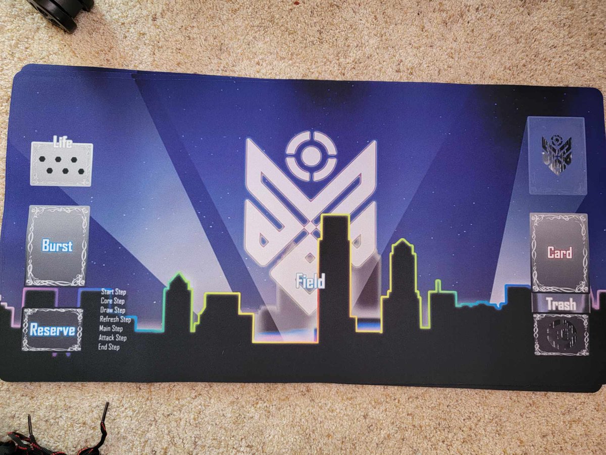 <a href="/battlecoreTCG/">Battlecore LLC</a> sent us this beautiful playmat! They are working to promote BSS along Eastern US and bring gamers together for the love of tcgs. Give them a follow and check out their discord where they host online events for prizes like this, custom cores, and other cool stuff!