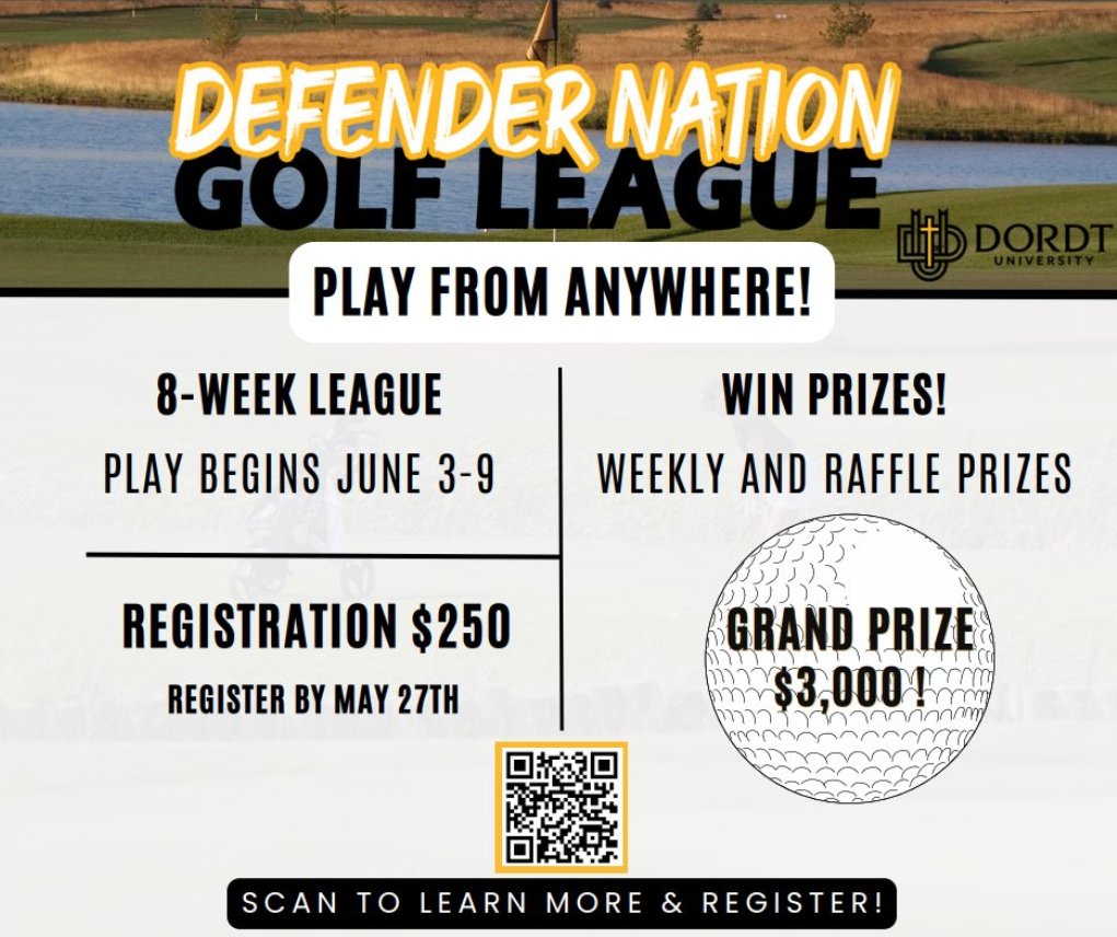 Sign up now to compete in the Defender Nation Golf League....you can play from anywhere!