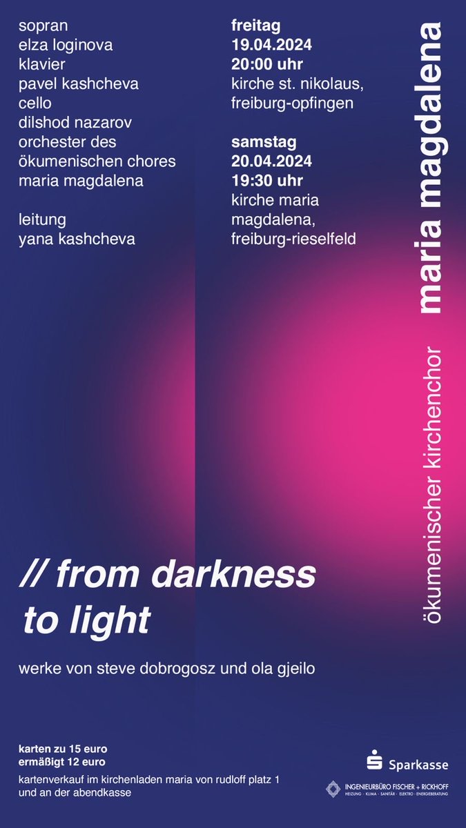 TSchaechtele's tweet photo. Für alle, die am 19. oder 20. April im Raum Freiburg Lust auf ein besonderes und lohnendes Konzert haben! https://t.co/mjEhV1r38j