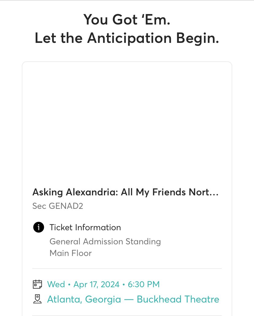 a dream 10 years in the making. a day i never thought i’d live to see. going to see @AAofficial, @MemphisMayFire, and @TheWordAlive with my best friends. I can’t wait. the child in me that first found these bands at 14, will get to experience an incredible night and heal