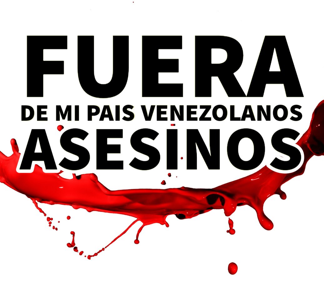 ZacarracatelasZ's tweet photo. @MaresCuarentona Venecos sicopatas, fuera de Chile! https://t.co/RgUaUQnKGS
