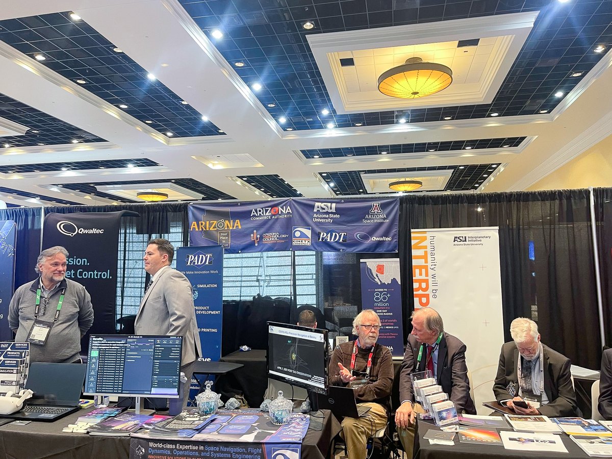 VP Ashley Busada joined local partners @azcommerce, @II_ASU, @uarizona, @padtinc, @KinetX, @Qwaltec & @aztechcouncil at the @SpaceFoundation Space Symposium this week, sharing information about Greater Phoenix's thriving space sector with global industry leaders. #AZSpace