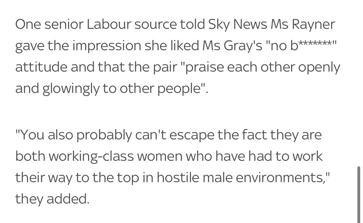 How Sue Gray bonded with Angela Rayner A key dynamic at the top of Labour Great kremlinoligy by Sky News’ @journoamrogers news.sky.com/story/how-sue-…