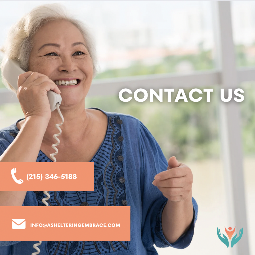 ASEhomecare's tweet photo. Want to know if A Sheltering Embrace is right for you or your loved one? Send us an email or give us a call to learn more! 🤳https://t.co/hXnxOjJfie #Philadelphia #SelfCare https://t.co/CMMMkVMut8