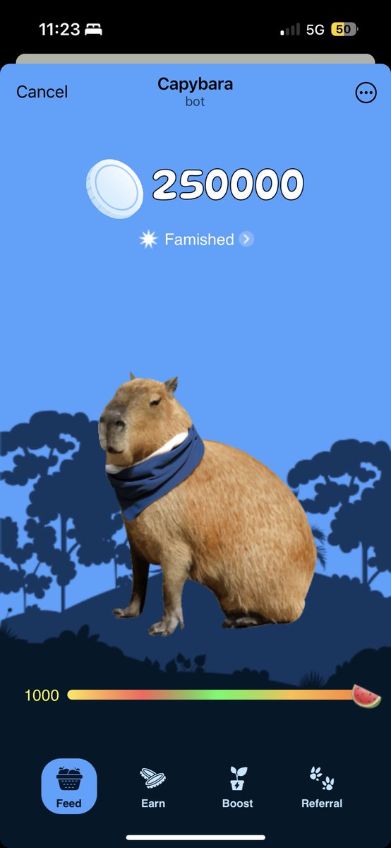 This is freaking hilarious. Feeding my Capybara. #ParisBlockchainWeek2024