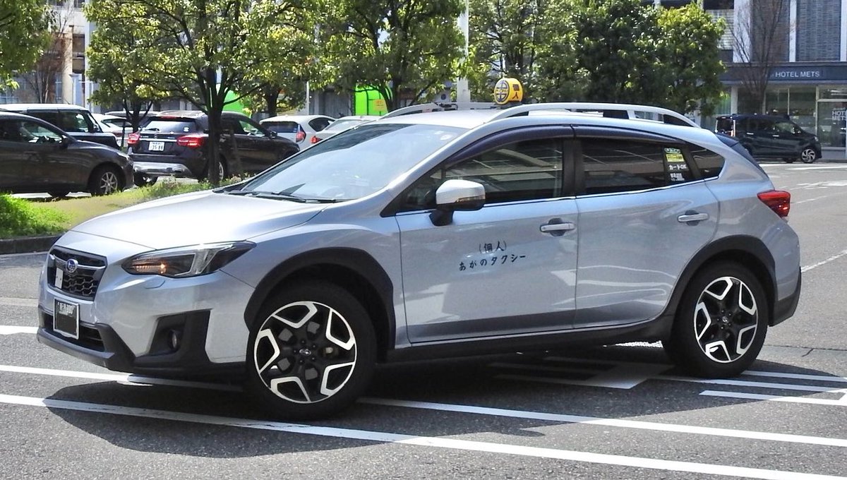個人タクシー(無所属)
スバルXV(GT7前期)
ベースとなったグレードは2.0i-Sアイサイトで、フロントナンバーフレームとルーフレールを装備。因みにXVの個人タクシーは他に札幌に🐌の2代目ガソリン車とHVが存在する他、福井県の丸越タクシーでは法人車が導入されている
 #1日1タク