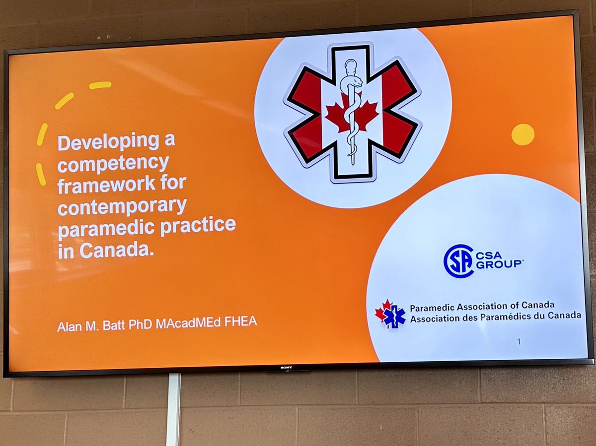 A fantastic group of educators have met today and yesterday to discuss how the new CSA #paramedic standards can be integrated into education pathways nationwide. ⁦@PAC_Paramedic⁩