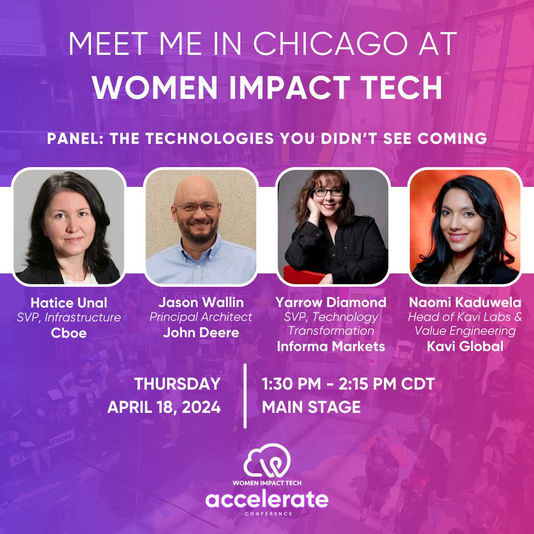 Cboe (@cboe) on Twitter photo One week until <a href="/WomenImpactTech/">Women Impact Tech</a> Chicago, where Hatice Unal, SVP Infrastructure, will be speaking on the 'The Technologies You Didn't See Coming' panel!
Share your interest and resume with us in advance: bit.ly/3PVSOVv
More event information: bit.ly/49pqTEc One week until <a href="/WomenImpactTech/">Women Impact Tech</a> Chicago, where Hatice Unal, SVP Infrastructure, will be speaking on the 'The Technologies You Didn't See Coming' panel!
Share your interest and resume with us in advance: bit.ly/3PVSOVv
More event information: bit.ly/49pqTEc