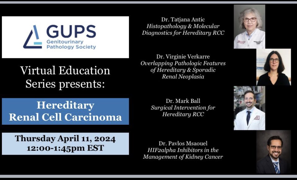 If you missed the brilliant talk and discussion at the GUPS Virtual Education Series on the topic of Hereditary Renal Cell Carcinoma , don’t fear the link is here 😎 ￼ youtu.be/7nRG4J4x3Hg Thanks to all the speakers for shedding light on several of these emerging entities.