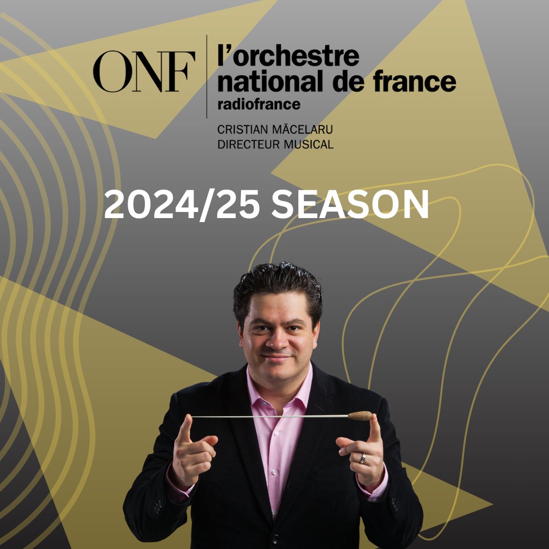 Music Director @CristiMacelaru and the Orchestre National de France @NationalDeFce announce their 2024/25 season! They celebrate composers Ravel and Boulez with several performances, continue their Grand Tour of France for the 4th season and embark on a tour of South Korea and