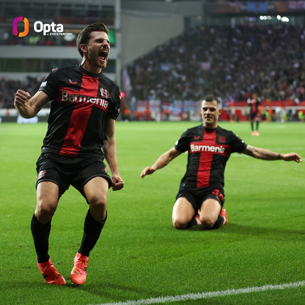 2 - Bayer 04 Leverkusens Jonas Hofmann was directly involved in two goals in a Europa League match for the first time in seven years (1 goal, 1 assist) - the last time he managed to do so was for Borussia Mönchengladbach in the 2016-17 season. Decisive. @bayer04_en