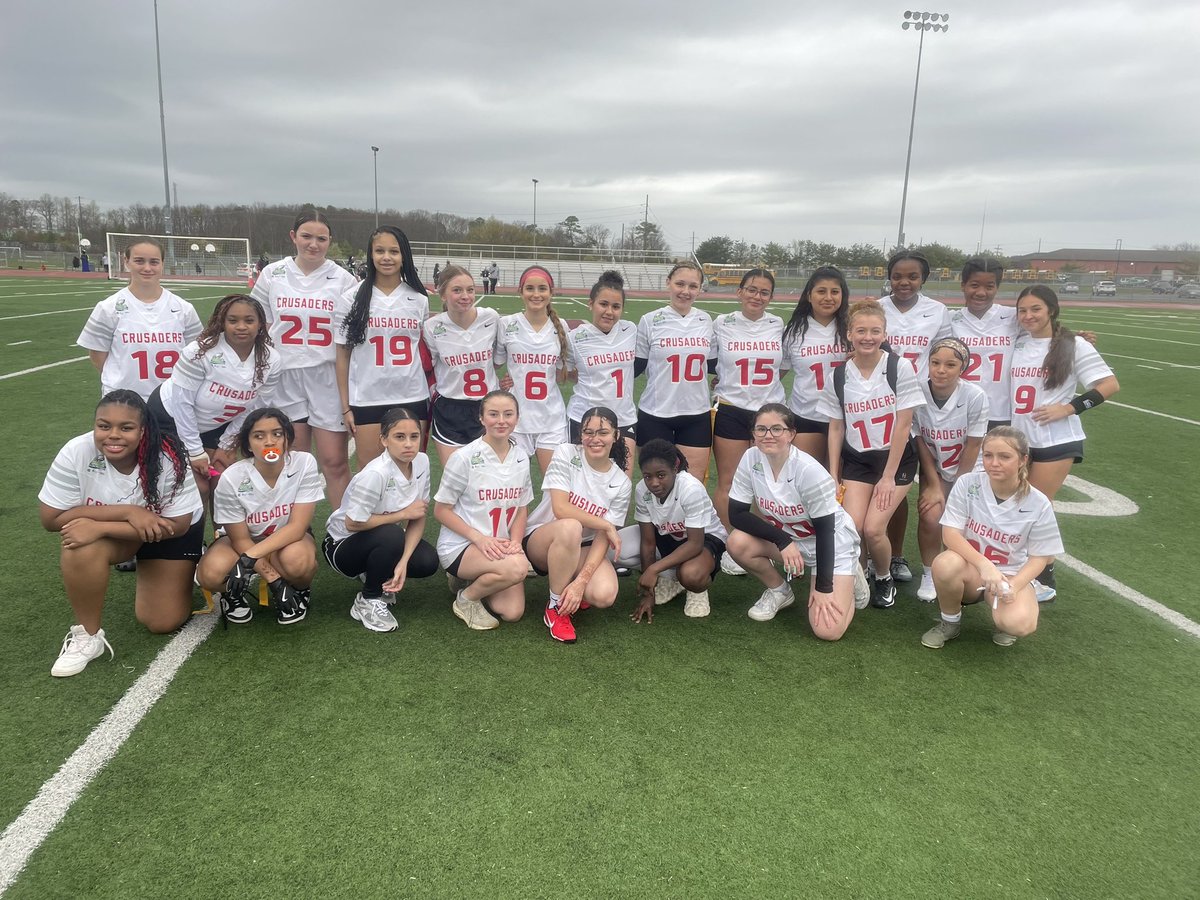 Our girls lost their first Flag game 13-2 today but they can forever say they were the first team to ever play for the Delsea flag football team! Great job ladies!