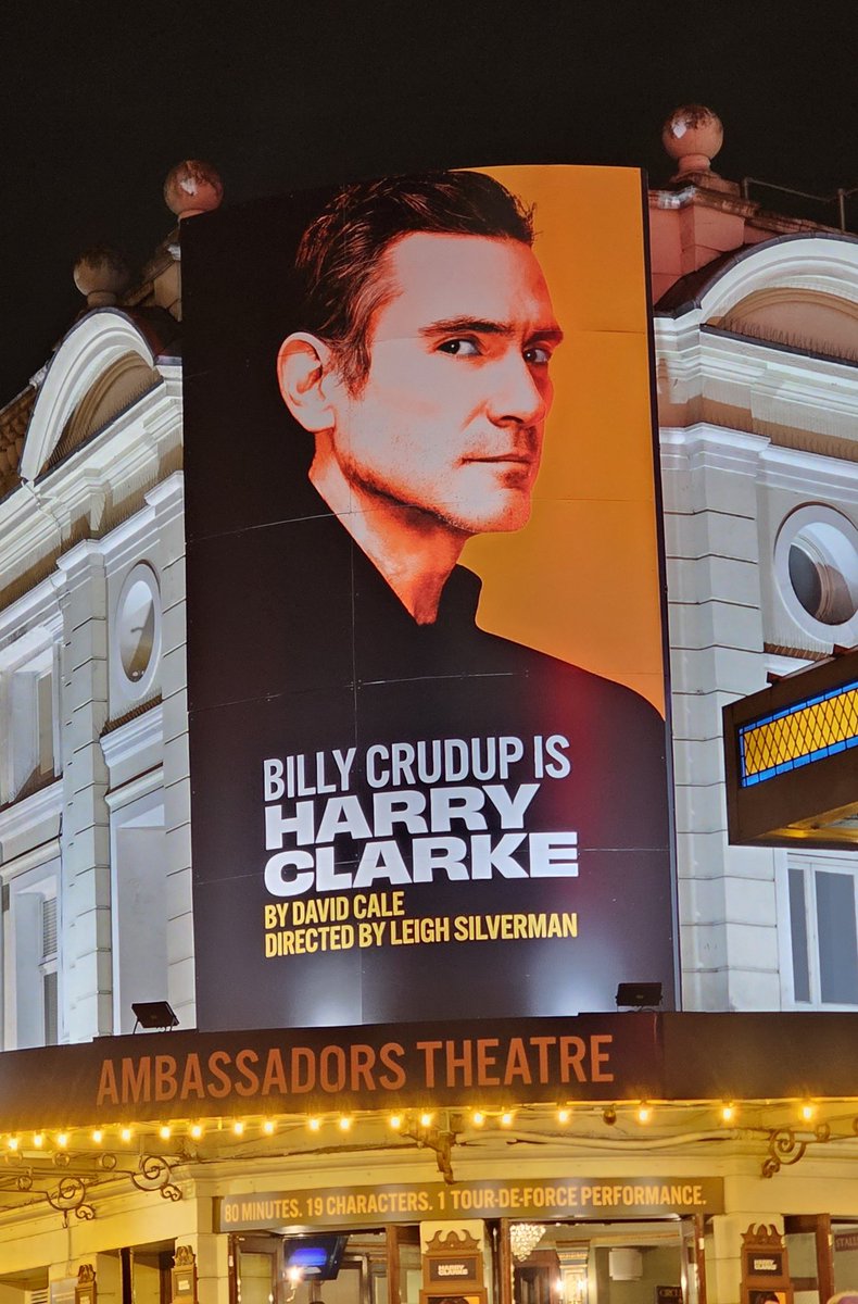 Well, that was some performance by #BillyCrudup. Mesmerising from start to finish! @Ambtheatre #HarryClarke