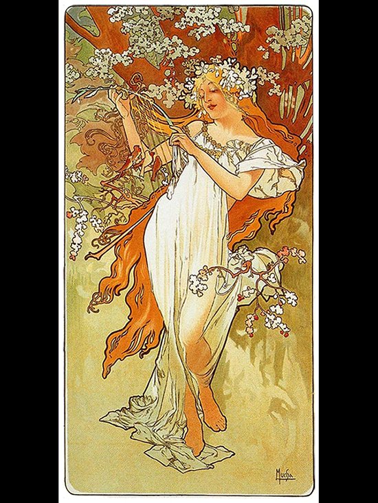 アルフォンス・ミュシャ『四季《春》』1896年