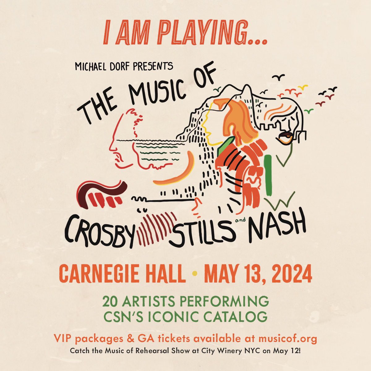 We’re absolutely thrilled to be performing at The Music of CSN at Carnegie Hall on May 13th! 100% of net proceeds support youth music and writing education programs. 📖 🎶 Love. Tickets at musicof.org