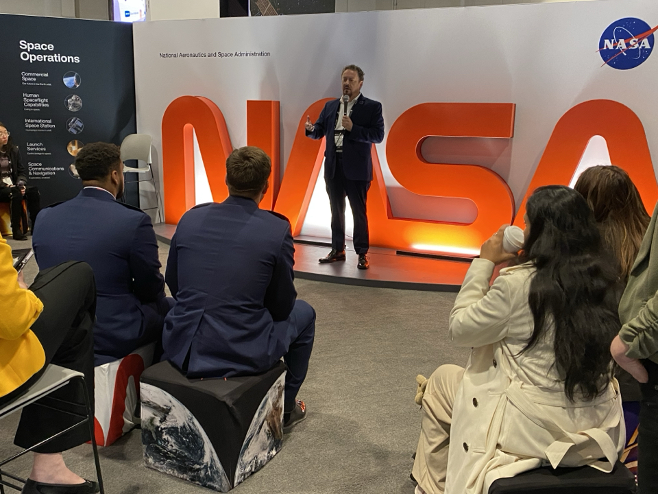 The @NASAExhibit at #SpaceSymposium hosted a series of short talks with experts across our agency. Earlier today, Kirt Costello, Commercial Low Earth Orbit Development Program Utilization Manager, and Program Project Executive Stephanie Duchesne, spoke to attendees about future…