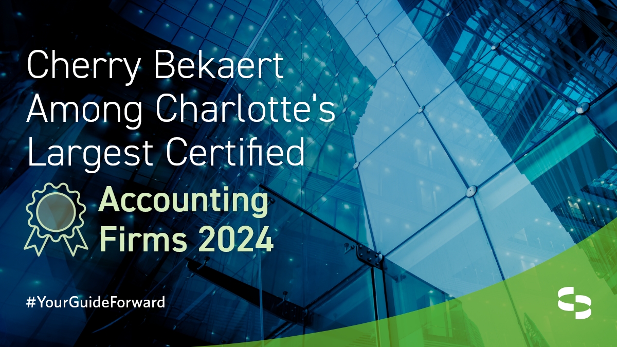 🎉📈 @CherryBekaert is proud to announce that we've been recognized as one of the Largest Certified Accounting Firms in Charlotte by the @CBJnewsroom! 🏆 We're honored to be included among the top firms in the region. okt.to/MjxC5O 

#YourGuideForward