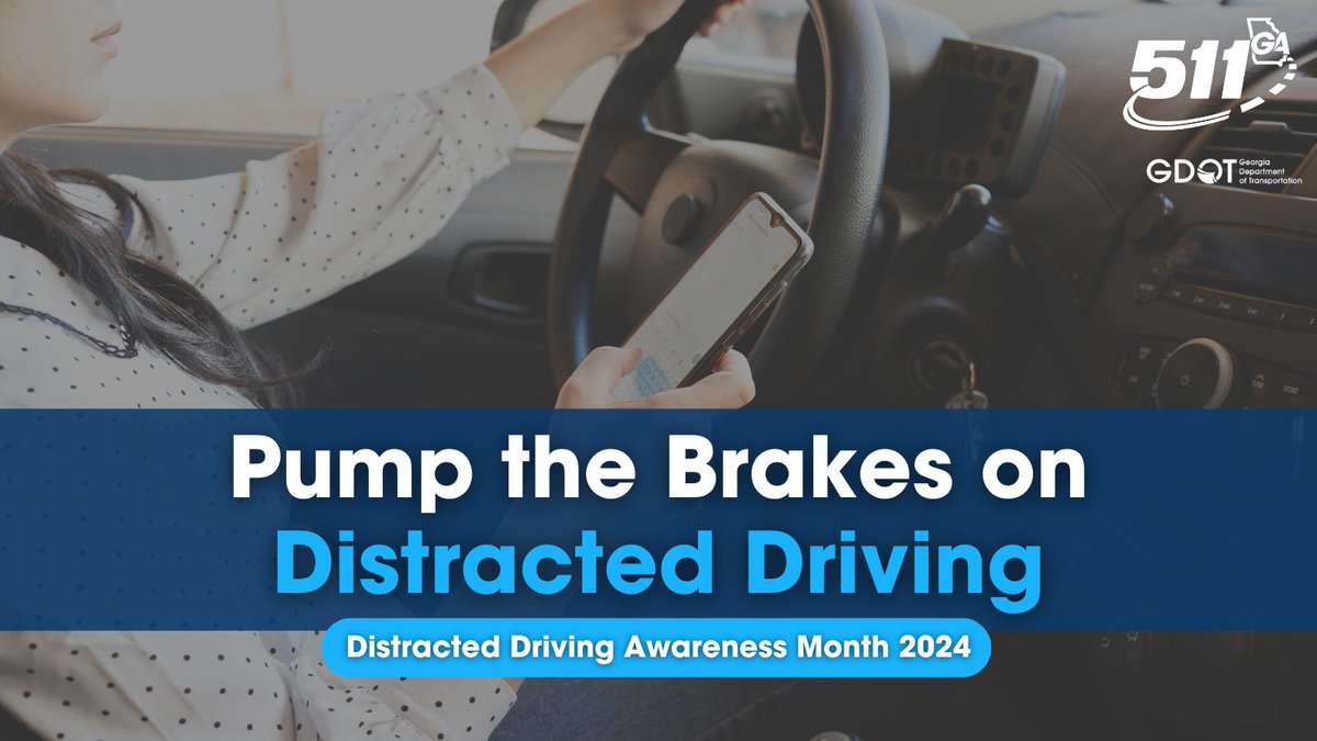 511Georgia's tweet image. #DistractedDriving is dangerous driving.

Activate #DriveMode in the 5️⃣1️⃣1️⃣GA app to receive audio alerts on any traffic updates in your area.

Visit 511ga.org/news for more distracted driving tips.