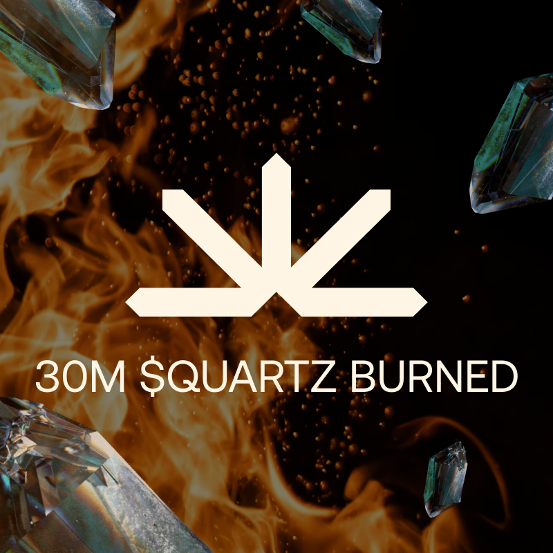 🔥FEEL THE BURN!🔥 The Sandclock council has initiated the burning of 30 million $QUARTZ tokens🪙🔥 ...Reducing the total supply to 70 million $QUARTZ. But that's not all...🙌 Curious to know more? Join us on Discord! Firepit tx: etherscan.io/tx/0x7df834538…