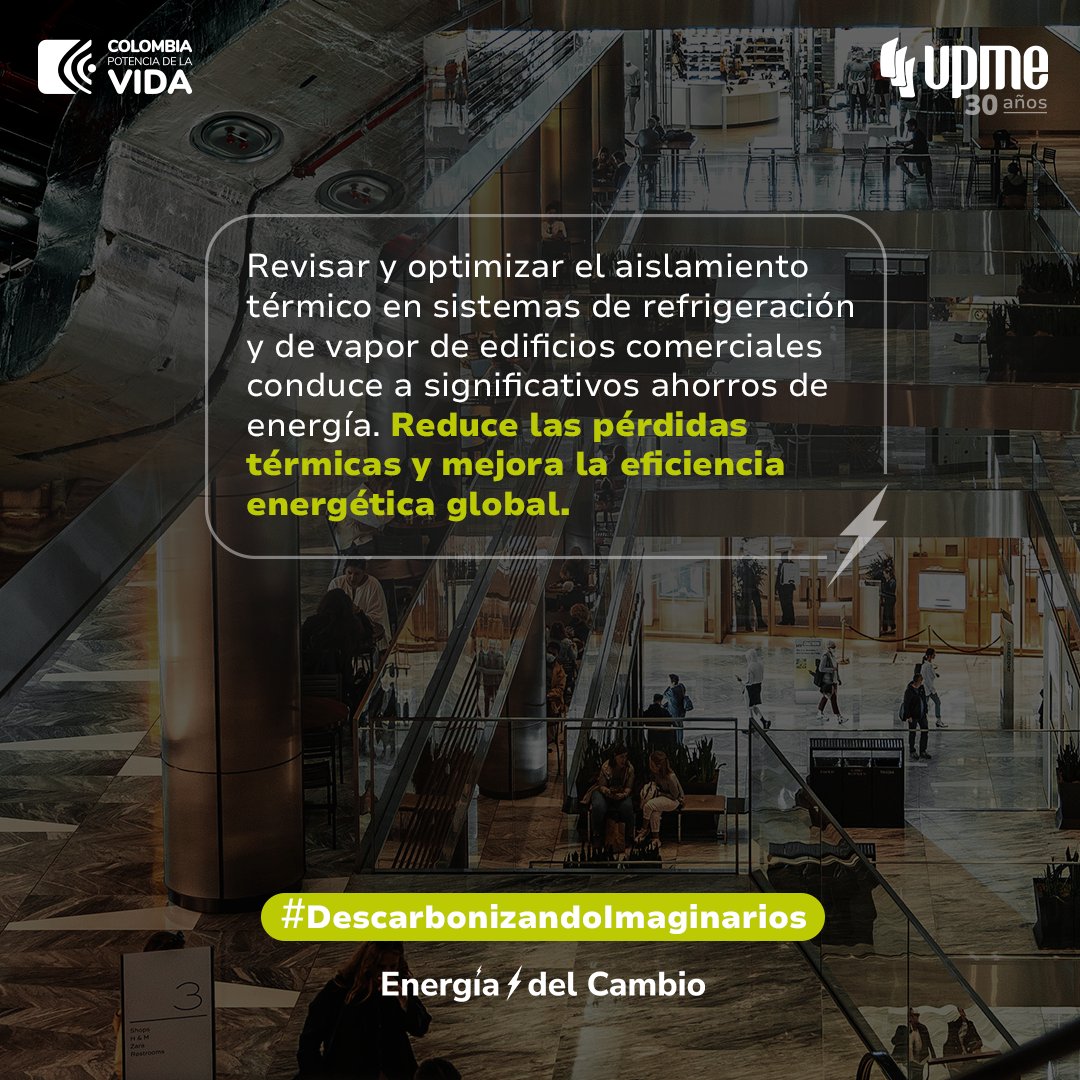 El fenómeno de El Niño aún no acaba, no bajemos la guardia 🛡️ Optimizar el uso de energía en grandes edificios comerciales a través de prácticas eficientes de consumo puede generar un significativo ahorro de energía al país 💡🇨🇴 #CuidaLaVida ⚡️ #CuidaTuEnergía