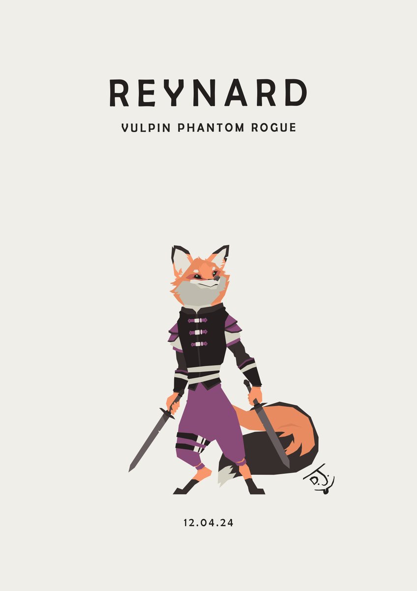 Reynard is a trickster and likes to play pranks on his friends. He is very protective of those weaker than him and is always willing to help those in need. #DnD #Fox #Vulpin #rogue