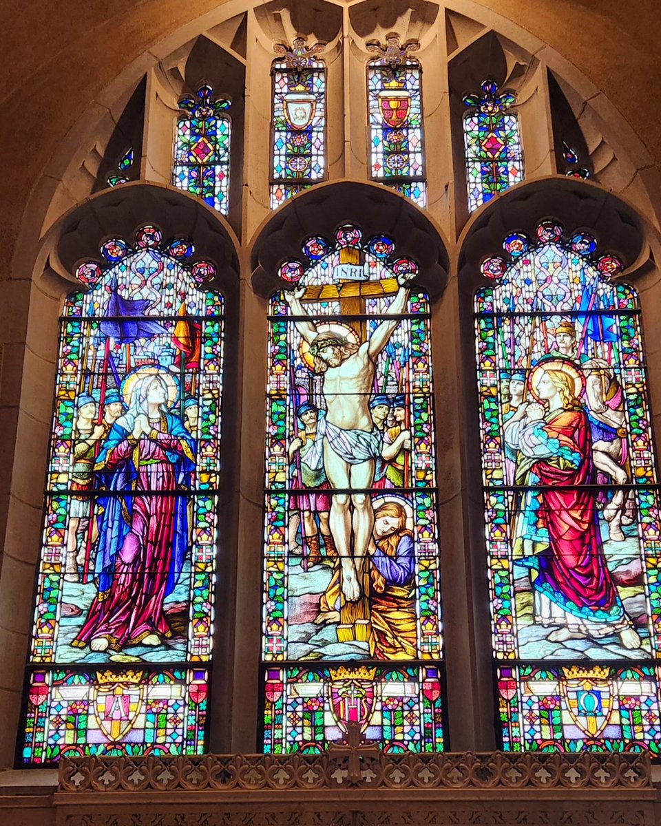 Some of the most beautiful stained-glass windows I've ever seen are in St. Mary's Chapel in the Jesuit community at Boston College, which center on the life of Mary. See if you agree! Here is a visit to the chapel, which is often used by students and faculty at @BostonCollege.