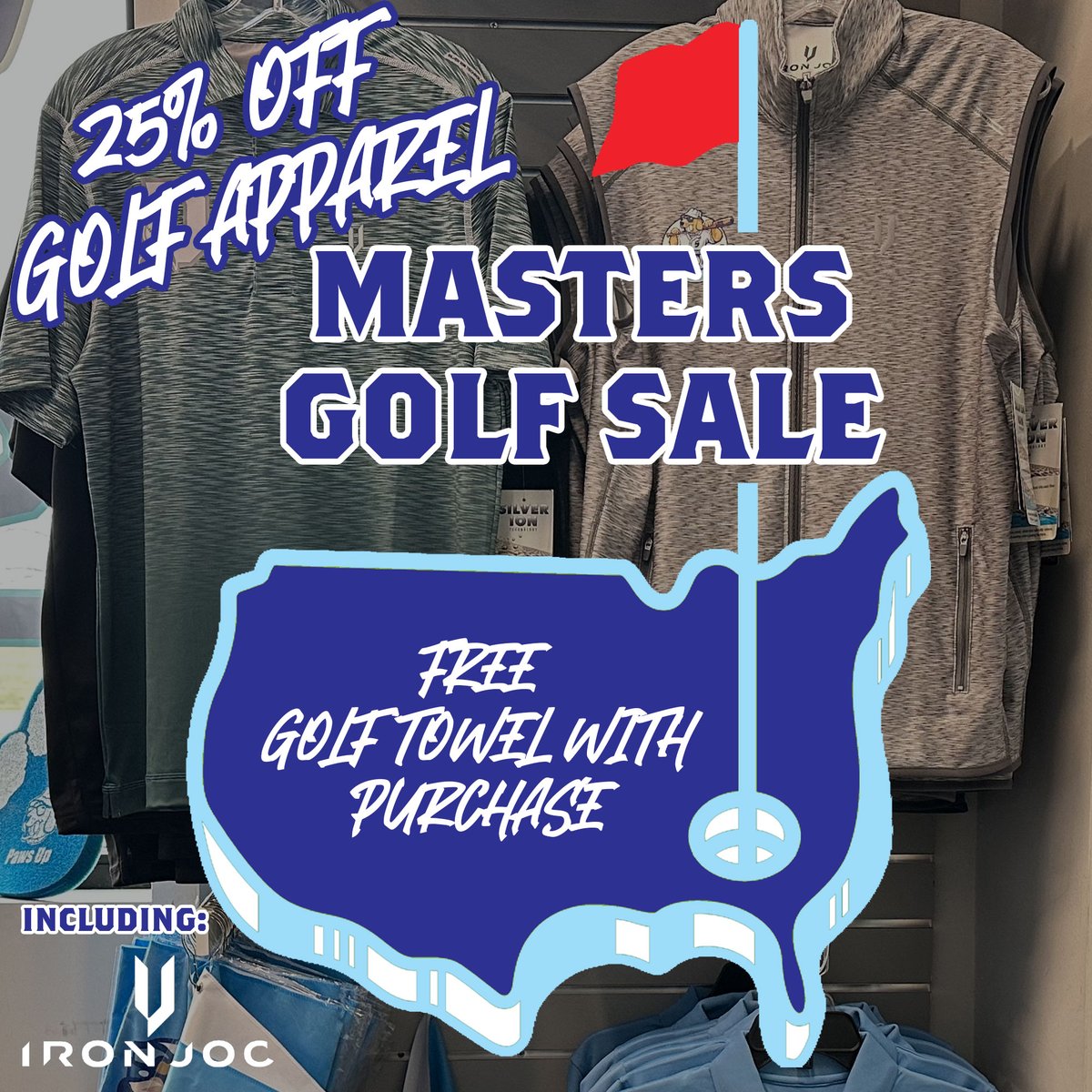 25% Off DockHounds Golf Apparel to celebrate the Masters Purchase any golf apparel and also receive a DockHounds Golf Towel FREE! Sale Ends at midnight Sunday, April 14 dockhoundsfanstores.com