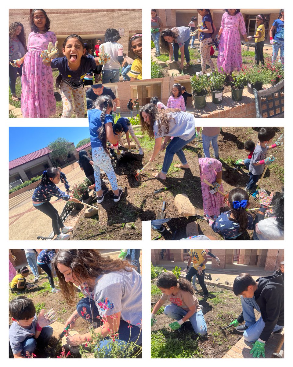 Excited to see our garden club #projectacorn ⁦⁦⁦@NISDMcDermott⁩ dive into gardening and growth! #plantingwithapurpoae