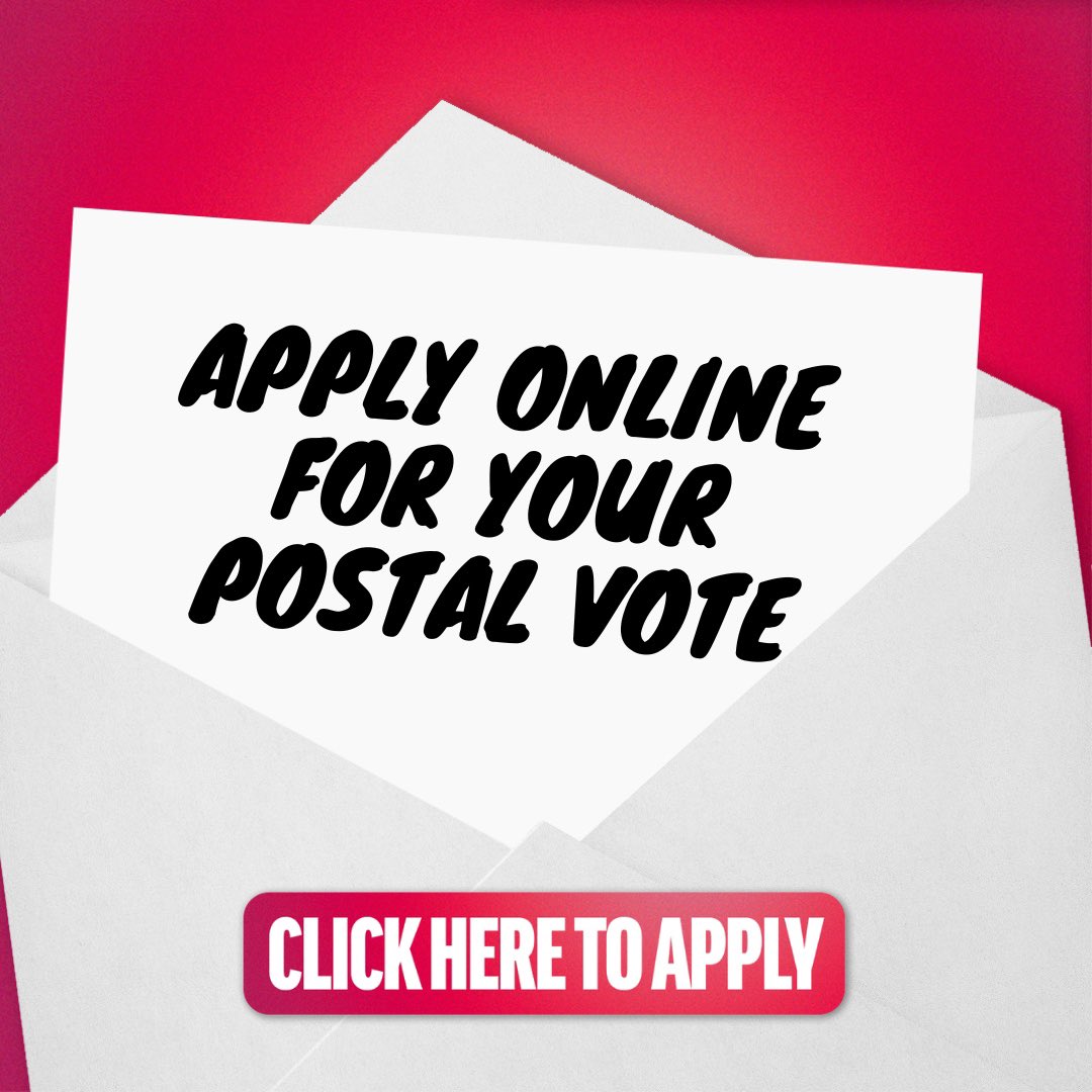 If you haven’t signed up for a postal vote, you still can. Sometimes life will get in the way of voting but voting will always affect your life! So be sure to vote, and vote by post. It’s the quickest and easiest way to vote Labour 🌹 ➡️ gov.uk/apply-postal-v…