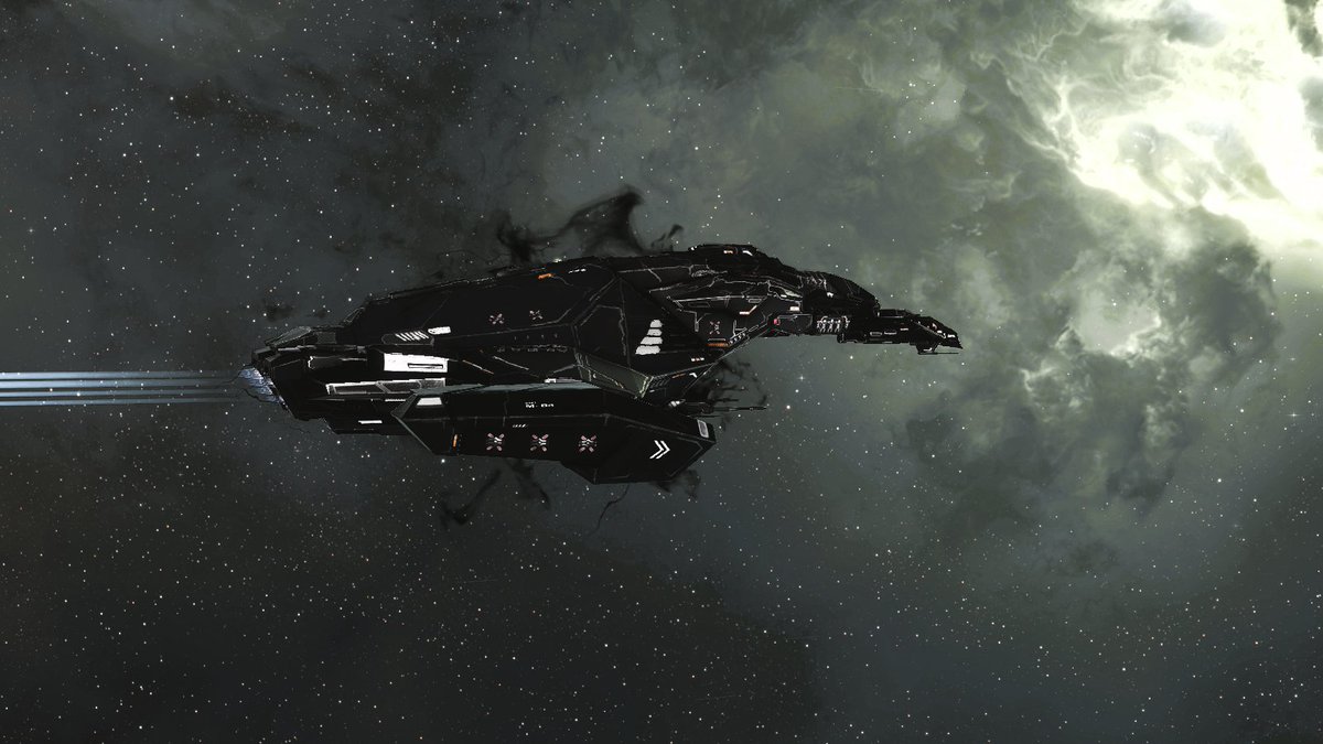 This Gila made by butze over on the EVE Online Discord kicks ass! We tried to recreate it by flying a Gila with Abyssal Darkfield SKIN, but it's just not the same... #Tweetfleet #EVEOnline