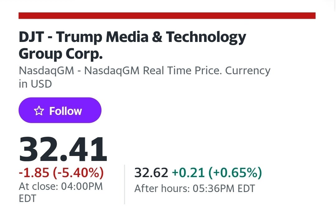 Trump's Truth Social $DJT stock is deflating faster than one of Eric's blowup sex dolls, folks.