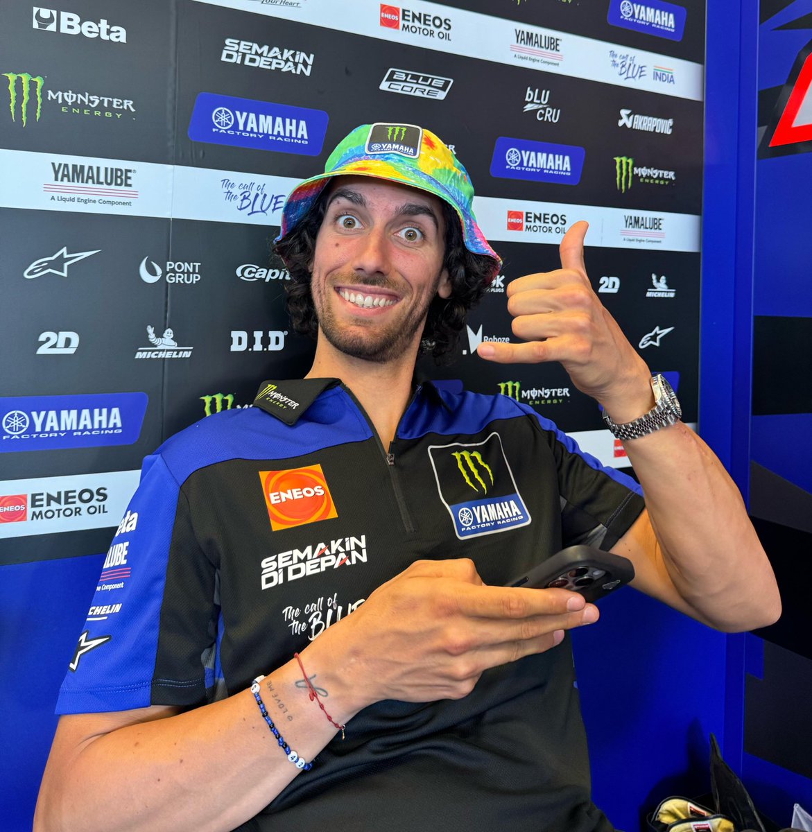 The 2023 Americas GP winner is in high spirits 🤙

#MonsterYamaha | #MotoGP | #AmericasGP