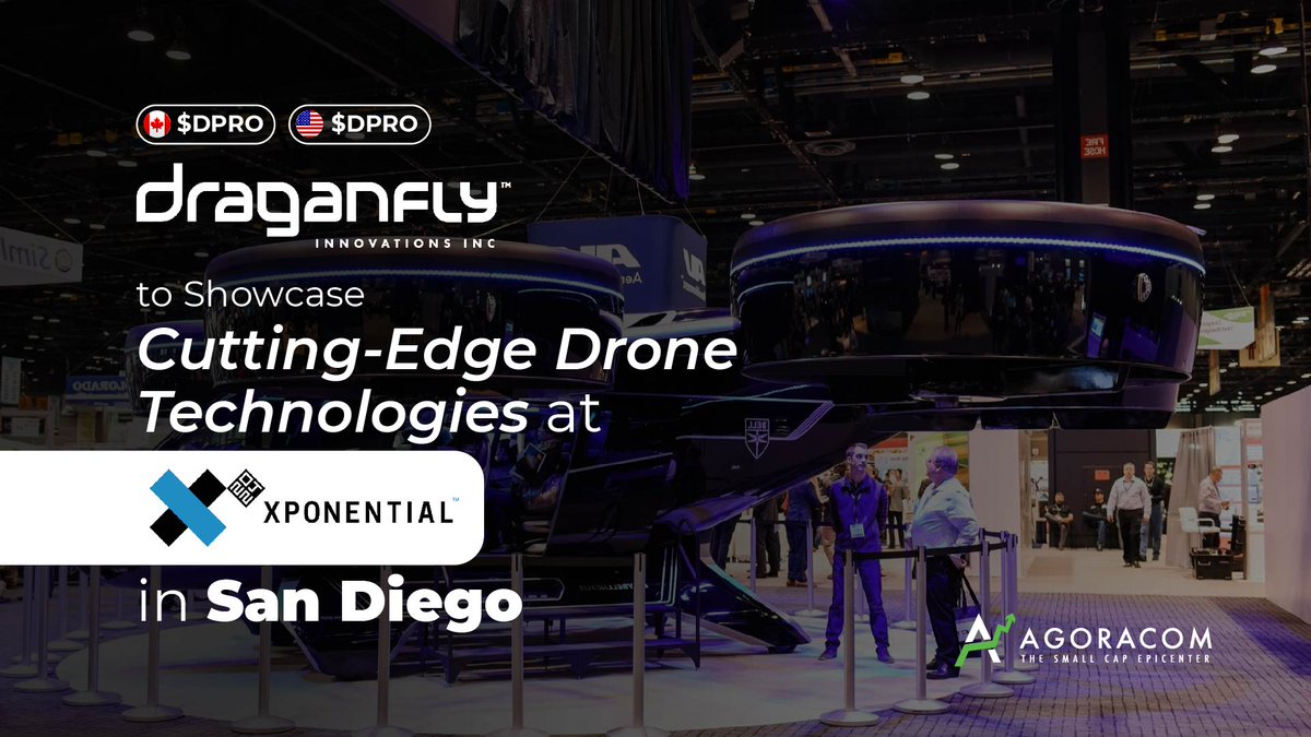 NEWS… @DraganflyInc DPRO 🇨🇦 / 🇺🇸 to Showcase Cutting-Edge Drone Technologies

👉 at XPONENTIAL 2024 in San Diego - booth #3818

🗓️ From April 22nd to April 25th