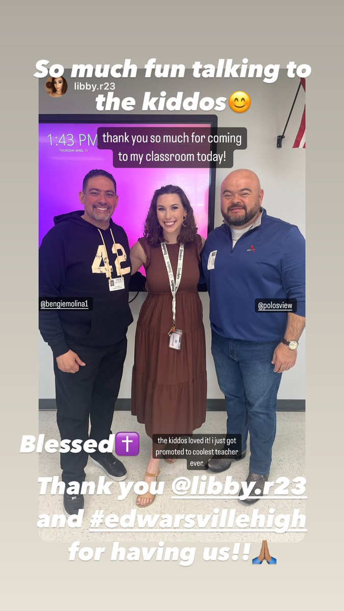 Thanks so much Maestra Libby and @EvilleTigerBB High School for inviting me and @poloascencio to talk to the kiddos!!🙏🏽 It’s always so special!!⚾️Blessings!!