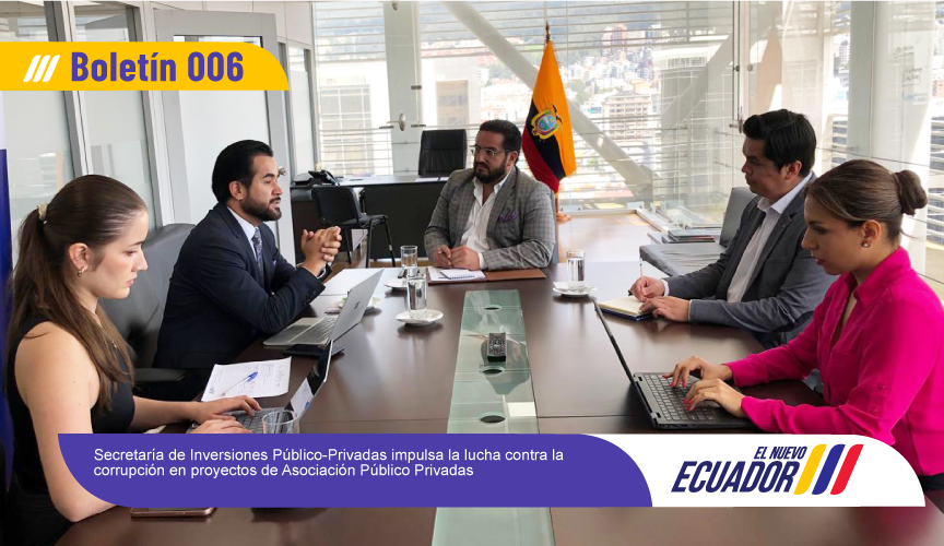 secretariaipp's tweet photo. BOLETÍN 📰| La Secretaría de Inversiones Público - Privadas impulsa la lucha contra la corrupción en proyectos de Asociación Público Privadas.

Más información:
👉 https://t.co/DfINGEtTYM

#ÚneteAlNuevoEcuador 🇪🇨 https://t.co/mvVkdFLCMD