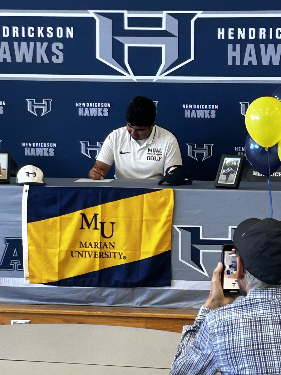 One of our very own, Andrew Cordova, signs to continue his golf career at Marian University. Congrats Dova!!